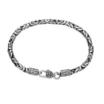 Твердый серебряный персонализированный браслет с ваджрными звеньями, стерлинговое серебро 925 пробы, шестисимвольная мантра, ручная цепочка, модные украшения для мужчин и женщин 18cm