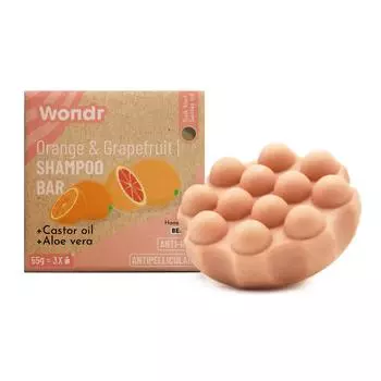 Твердый шампунь Апельсин Грейпфрут Wondr care