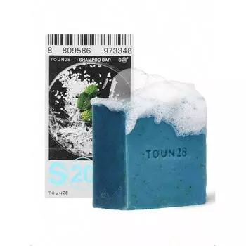 Твердый шампунь TOUN28 против перхоти, натуральный, органический, веганский, охлаждающий, 100 г. С центеллой азиатской, морской солью и ментолом, предназначен для жирной кожи головы и поврежденных волос.