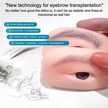 Твердый силиконовый микроблейдинг 5D тату бровей практика кожи новичка бионический брови ресницы макияж глаз косметический инструмент A