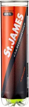 Твердый теннисный мяч DUNLOP 4 мяча x 30 бутылок St.JAMES (120 мячей) жёлтый