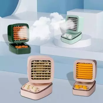 Твердый тихий ночной свет Вентилятор кондиционера Портативное распыление охлаждения Общие принадлежности хаки