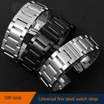 Твердый тонкий стальной ремешок для часов Armani fossil мужская цепочка для часов Citizen стальной ремень ремешок для часов 18 20 21 22 23 24 мм 24mm