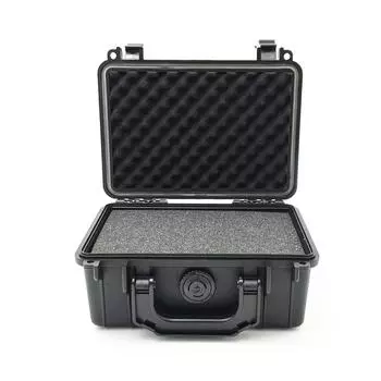 Твердый водонепроницаемый АБС-пластик, защитный чехол для инструментов, коробка для кемпинга, путешествия, чехол для хранения автомобильного комплекта, герметичный чехол для защитного оборудования с пеной HYC0051(210x166x90MM) чёрный