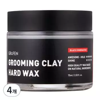 Твердый воск для волос Graphen Grooming Clay, 75 г, 4 шт.