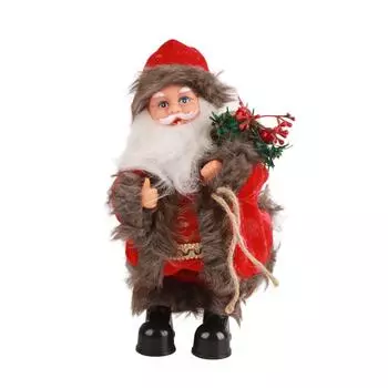 Тверкающий Санта-Клаус в шапке и с подарочным мешком Поющий Танцующий Рождественский Санта-Клаус Игрушки Рождественский Электро Multicolor