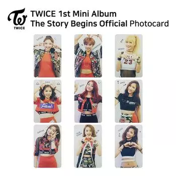 TWICE 1-й мини-альбом The Story Begins Официальная фотокарточка RED WHITE Версия KPOP