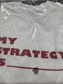 TWICE STRATEGY POP-UP официальная футболка с длинным рукавом MD с логотипом. Ограниченный SEOUL Pop Up Новый
