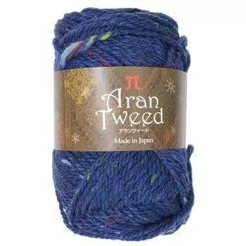 Твид Hamanaka Alan шерстяной плотный цвет 16 синий 40 г примерно. 82м 2147