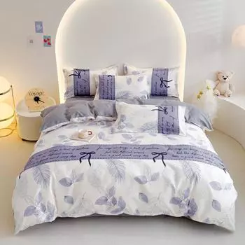 Твил потертый утолщенный постельный комплект из четырех предметов комплект из трех предметов простыня пододеяльник наволочка 1.2m bed