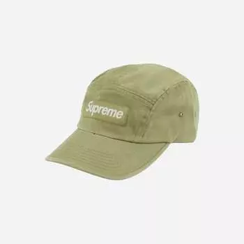 Твиловая кепка Supreme из ткани чинос, оливковая 23SS -