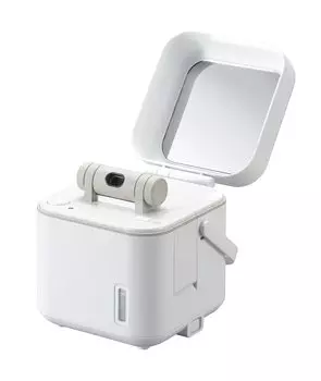 Twin Bird Face Водопроводная ионно-паровая струя для лица с функцией паровой обработки пор, совместимая, портативная, компактная, устройство, зеркало, уход, белая, ESH-2787W