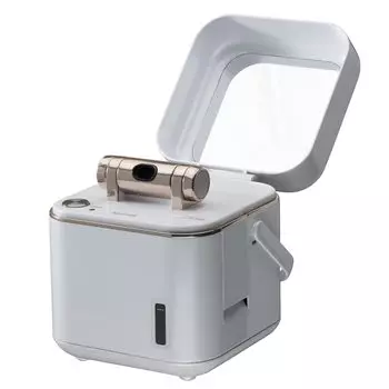 Twin Bird Tsubame Sanjo Face Steamer, Facial Beauty Device, Ionized Steam, Compact, with Mirror, Tap Water OK, Pore Care, Nozzle Adjustable [1 Year