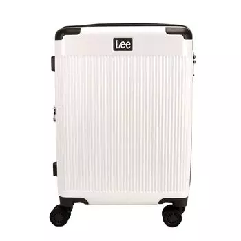 twin paisley pattern TSA gusset approximately 1 white [Lee] Suitcase, ultra-lightweight, wheels, denim-like surface, interior, carry-on size, lock,