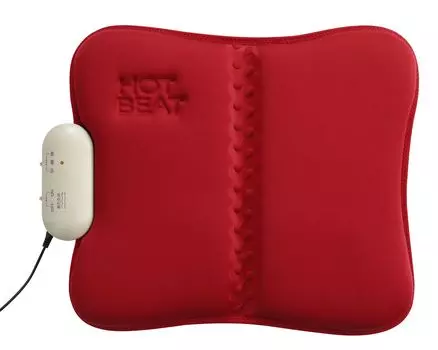 Twinbird Hot Seat Massager Backrest Cushion Chair Vibration Type Switching Lightweight Managed Medical Equipment Auto Off Timer Backrest Red 2-Stage красный