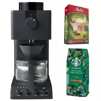 Twinbird Полностью автоматическая кофеварка с фильтром для кофейных зерен CM-D457B (3 тип) & & (Старбакс)