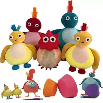Twirlywoos Мягкие игрушки Great BigHoo Toodloo Chickedy Chick Peekaboo Мягкие куклы Мультяшные животные Мягкая подушка Рождественские подарки