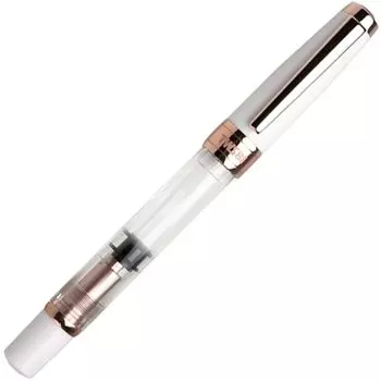Twisbee Fountain Pen Diamond 580 White Rose Gold GT Inhalation Type TW100760 1.1
