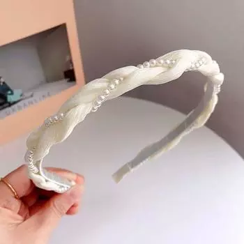 Twist Headband Pearls Pearl Headband Sweet Hair Hoop Women