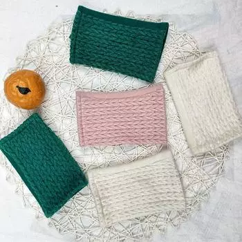 Twist Knot Half Finger Women S Gloves Knitted Warm Wool Gloves Touch Screen Cycling Bare Fingers розовый