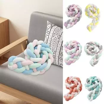 Твист-подушка с плетеным дизайном, мягкая дышащая подушка из полипропиленового хлопка, коврик для домашних животных, универсальный декор 1M