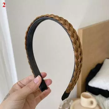 Твист Повязки на голову для парика для женщин Широкие плетеные повязки для волос Ручной работы Головной обруч Аксессуары для укладки волос Подарок