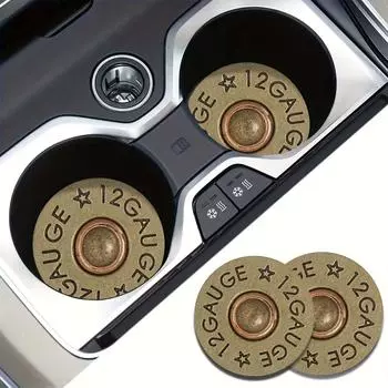 Two Car Cup Cushions with Bullet Seat Patterns Protect The Interior of The Car for Use in Cars, Vehicles, Homes, and Desks