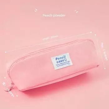 Two Large Capacity Japanese Style Pencil Case Junior High School and Elementary School Students Multi-Layer Pencil Box Cute Stationery Box Girl K Peach powder single pencil case