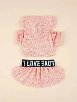 Платье для собак из двух частей, рубашка и юбка, жилет для щенков, одежда с пачкой, спортивные товары для домашних животных для маленьких собак и котят XS зелёный