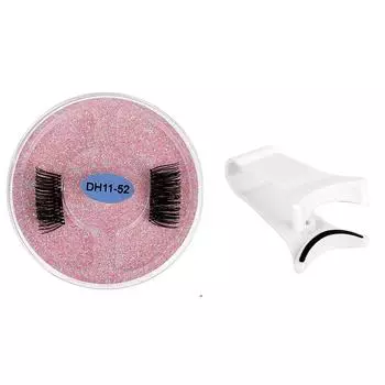 Two-pieces Magnetic Suction False Eyelashes Oblique Winged Cat Eye Fake Lashes Women DH11-52