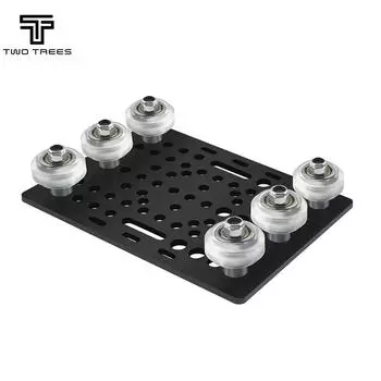 TWO TREES Детали для 3D-принтера, черный алюминиевый набор портальных пластин с V-образным пазом 20–80 мм с комплектом твердого V-образного колеса из полиоксиметилена (POM) для деталей станков с ЧПУ