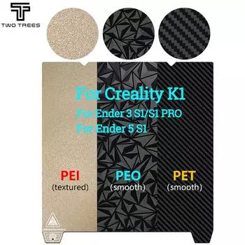 TWO TREES Пластина для печати PEI для Creality K1/K1C/K1 Max Upgrade, подогреваемый стол PEI+PEO, двухсторонний лист, магнитный для Ender 3 V3/V3 KE/V3 SE/S1