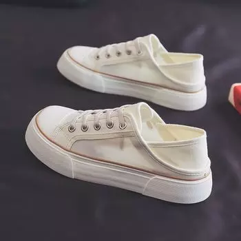 Двухсторонние резиновые парусиновые туфли Mango для женщин, новые полусапожки-тапочки Lazy, дышащие белые туфли для женщин на весну и лето 35 фиолетовый