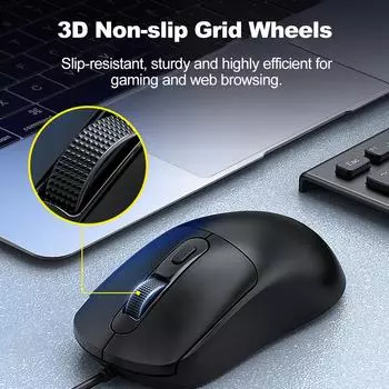 TWOLF G580 Business Office Универсальная проводная простая мышь Игровая мышь 3D AntiSlip Grid Wheel, белый