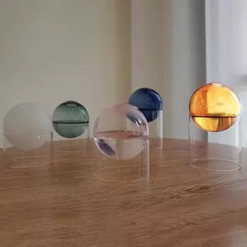 Творческая цветочная композиция Сферическая стеклянная ваза Гидропонные вазы для растений Винтажный цветочный горшок Настольные растения Домашний декор в виде бонсай