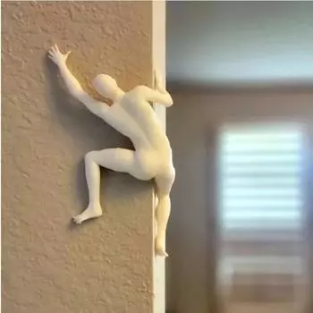 Творческая и персонализированная настенная статуэтка персонажа Альпинист, декор для скалолазания из смолы, украшение для спальни, бара, коридора, стены