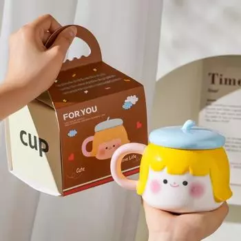 Творческая керамическая чашка, дорогая кружка, милая женская чашка для воды, сувенир, подарок на день рождения, домашняя кофейная чашка 450ml