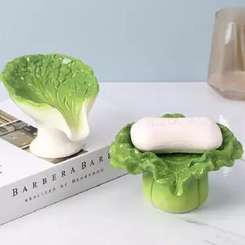 Творческая керамика Fortune капуста мыльница слив для дома непробиваемый унитаз полка для мытья рук мыльница аксессуары для ванной комнаты