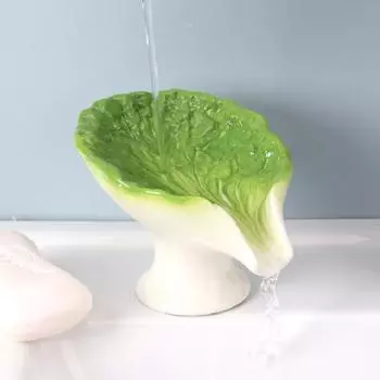 Творческая керамика Fortune капуста мыльница слив для дома непробиваемый унитаз полка для мытья рук мыльница аксессуары для ванной комнаты