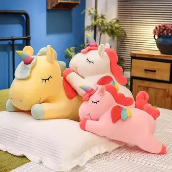 Творческая кукла-единорог, милый радужная пони, плюшевая игрушка, кукла-сердечко для девочек, мягкая, набитая, огромный подарок на день рождения для детей и девочек 30CM