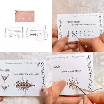 Творческая мини-книга по шитью для начинающих. Карточка навыков шитья. Руководства. Набор выкроек для шитья своими руками. Поднимите свои навыки шитья для вышивания.