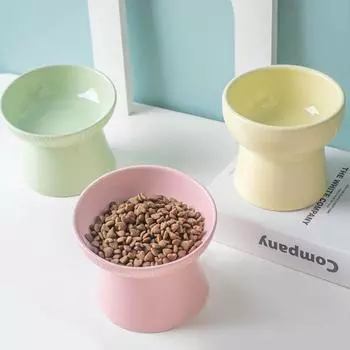 Творческая миска для домашних животных с высокой ножкой, керамическая поилка для домашних животных, кормушка для собак, защита шеи Style 4