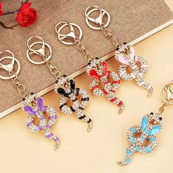 Творческая новинка, милый брелок в виде змеи со знаком зодиака, мультяшное животное, брелок, изысканный рюкзак, украшения, аксессуары, подарки A14