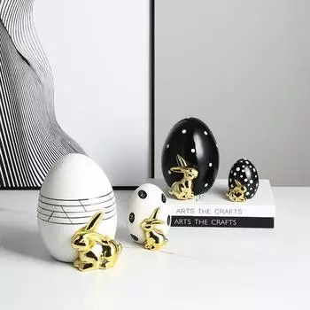 Творческая планета Кролик Керамическое маленькое украшение для детской комнаты Новое и уникальное украшение для рабочего стола Поделки Фигурки