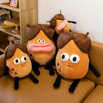 Творческая забавная прическа своими руками, милая кукла-картошка, мультяшная мягкая детская плюшевая игрушка, подушка для дивана для детей, подарок 30cm