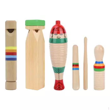 Творческие деревянные ударные инструменты для детей - Музыкальный художественный набор для юных музыкантов 4 Pieces