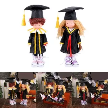 Творческие фигурки выпускной пары, нежная пара в шляпе доктора, украшения для стола, уникальные украшения для выпускного B