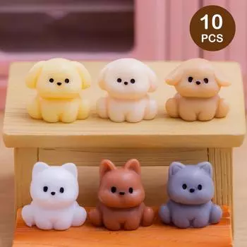 Творческие и милые украшения из микроландшафта, маленькие собаки, животные, поделки из смолы, украшения для автомобилей