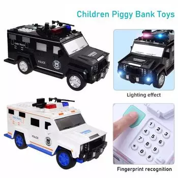 Творческие игрушки-копилки для детей, умный пароль, банкнота, машинка, монетница, игрушка, ролевые игры, копилка, музыка, полицейские машины