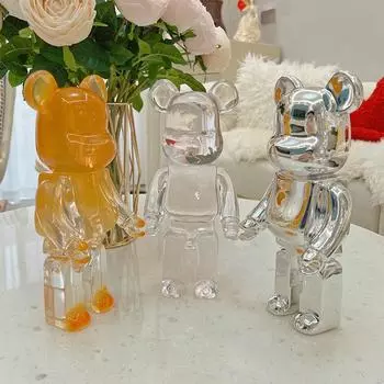 Творческие Ins Ветер Прозрачный Жестокий Медведь Скульптура Кукла Украшения Ручной Работы Главная Гостиная Украшения Поделки Статуя Подарок Height about 28cm
